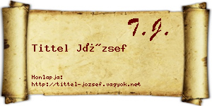 Tittel József névjegykártya